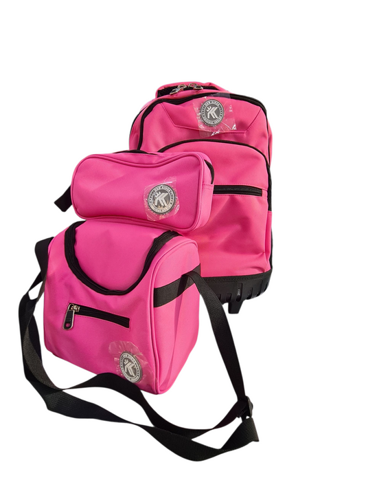 New Kings Combo Trolley Bag Pink/Black