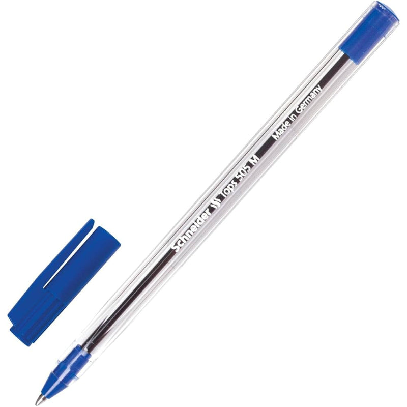 Tops Schneider Clear Blue Pens