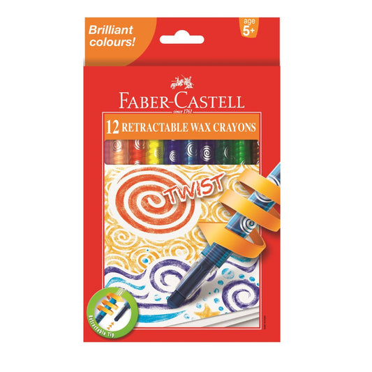 Faber Castell Retractable Crayons 12s