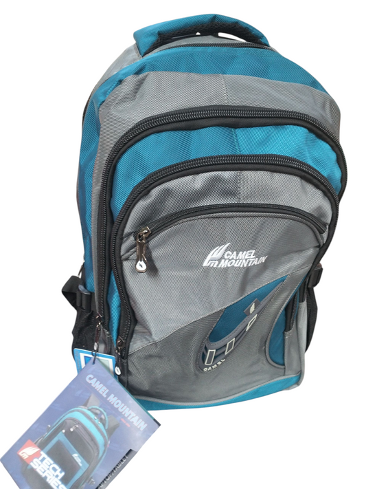 Camel Mountain Laptop Bag Grey/Turquoise/Blue