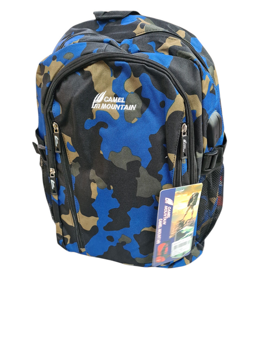 Camel Mountain Laptop Bag Blue/Green Army