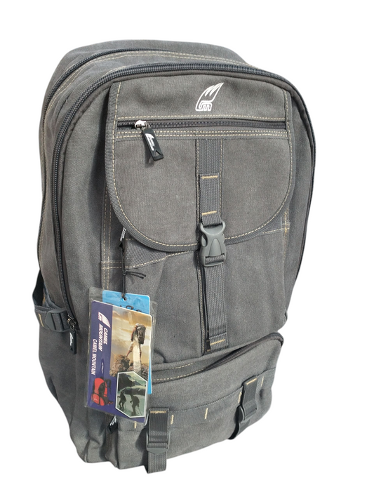 Camel Mountain Canvas Hiking Bag Grey