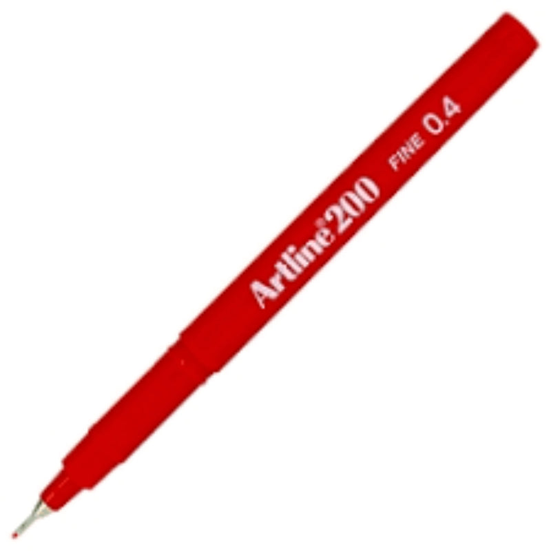 Artline 200 0.4 Red Fine Liner