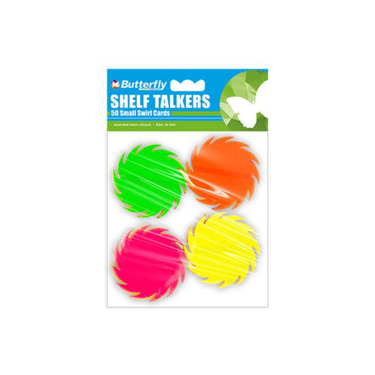 Shelf Talkers Small Swirls 70mm 50s