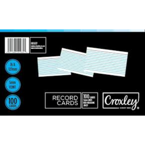 RECORD CARDS JD637 76X127MM