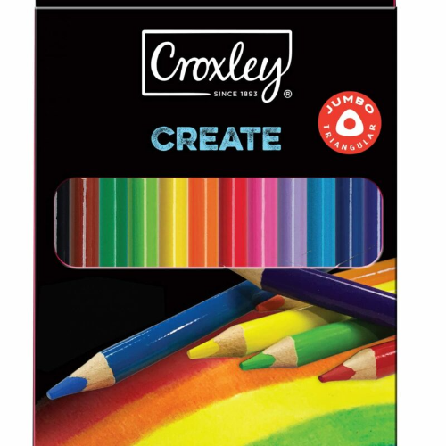 CROXLEY JUMBO COLOR PENCILS 12'S