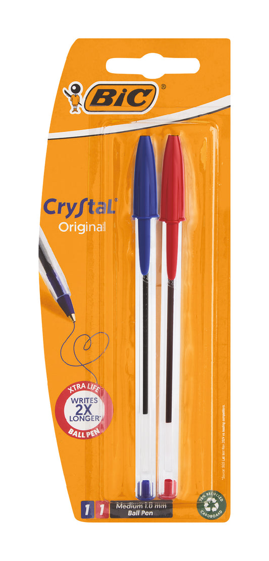 Bic Crystal Red Blue 2s