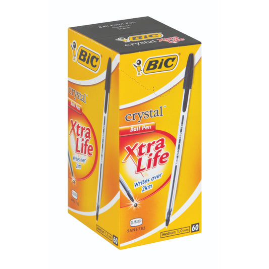 Bic Crystal Extra Life Black 60S