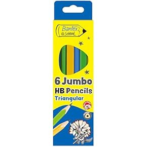 Bantext HB Triangular Jumbo Pencils 6s