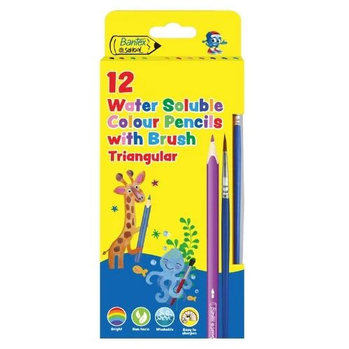 Bantex Color Pencils With Brush 12s