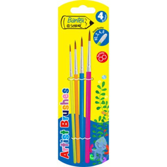 Bantex Round Paint Brush Set of 4