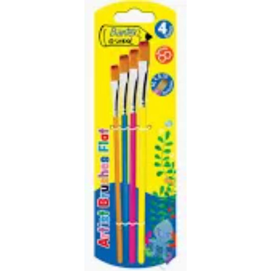 Bantex Flat Paint Brush Set of 4