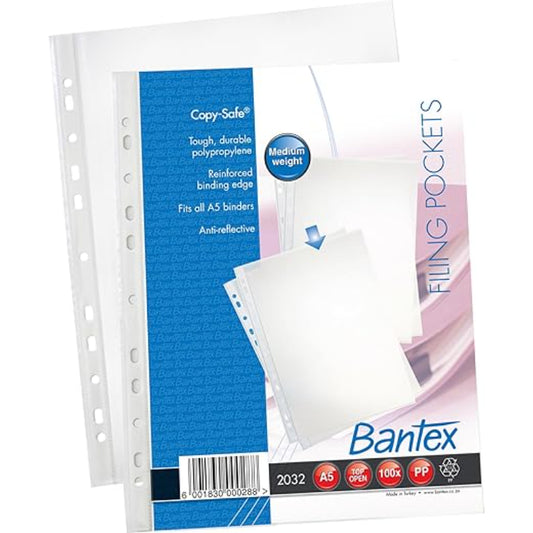 Bantex Self Adhesive Pre Cut A5 BC