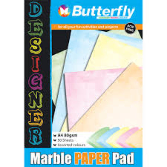Butterfly Marble Paper Pad