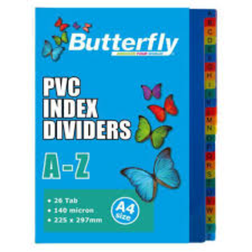 DIVIDERS A-Z BRD BUTTERFLY