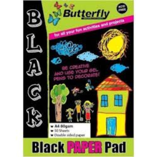 A4 80G Black Paper Pad 50S