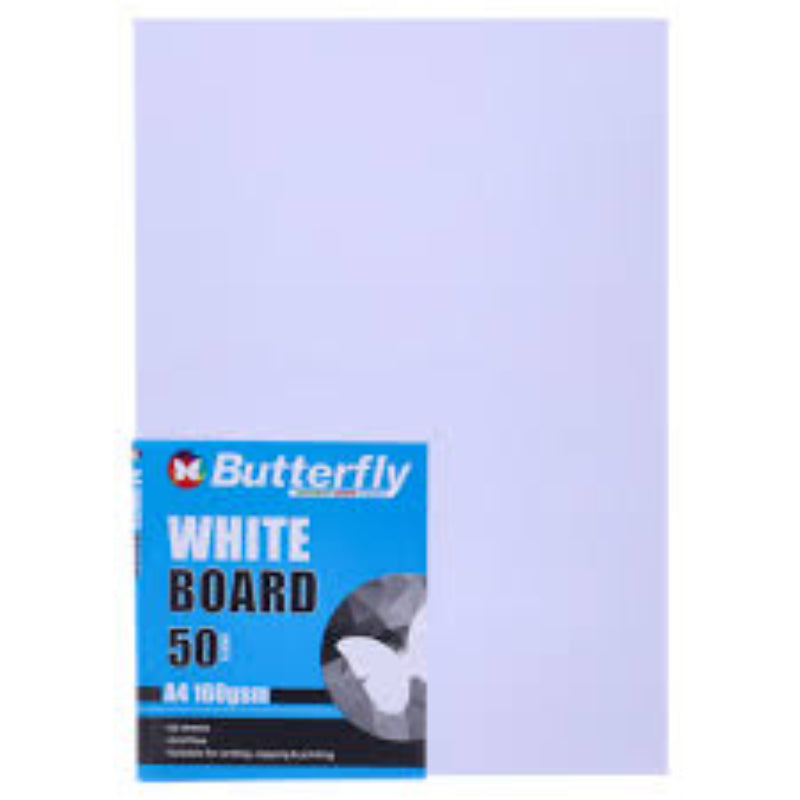 A4 Basic Board A4 White Board (160Gsm Board) – Pop Up Stationery