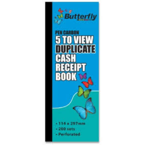RECEIPT BOOK 5 TO VIEW BUTTERFLY