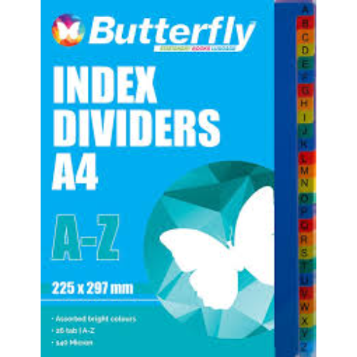 DIVIDERS A-Z PVC BUTTERFLY