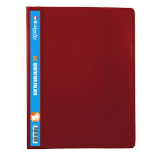 QUOTATION FOLDER B/FLY RED SOFT