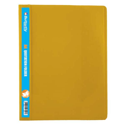 QUOTATION FOLDER B/FLY YELLOW SOFT