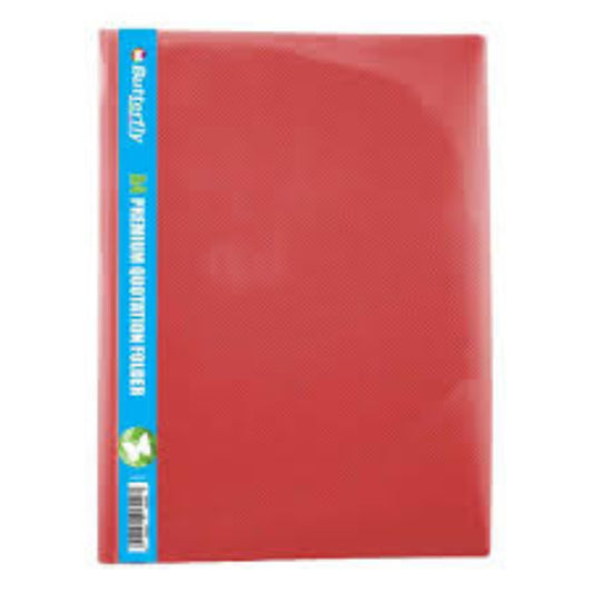 Quotation Folder B/Fly Red Premium