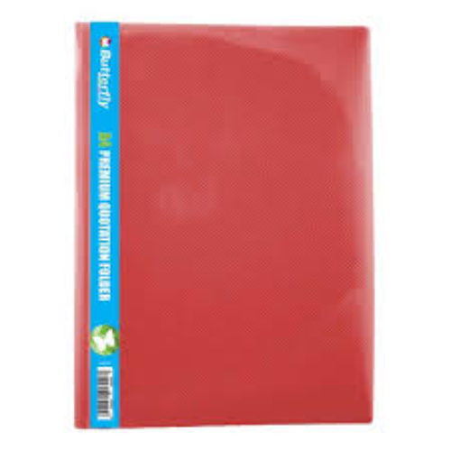 QUOTATION FOLDER B/FLY RED PREMIUM