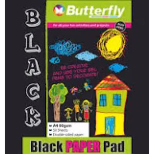 Black Paper Pad Butterfly 50 sheets