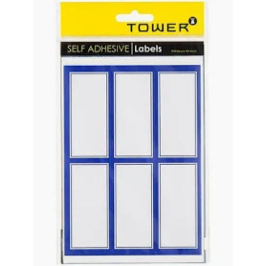 Tower Blue Border Labels 24s
