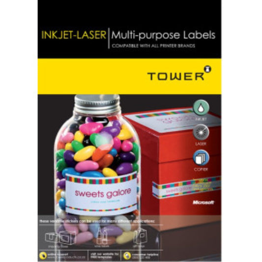 Tower Inkjet Laser Labels W104 98X139Mm
