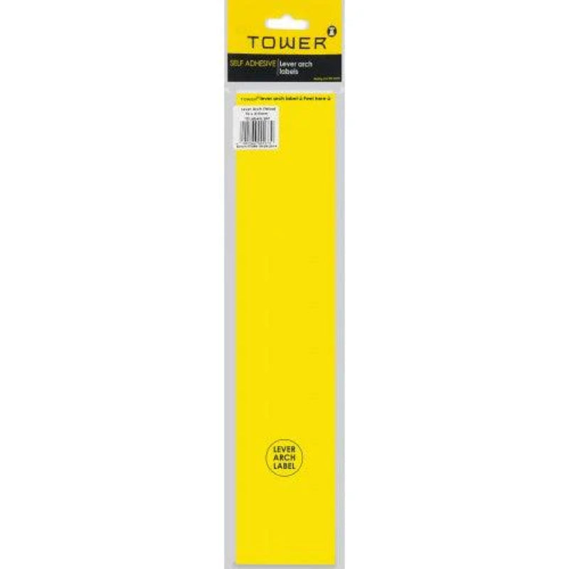 Tower Lever Arch Labels Yellow 20s