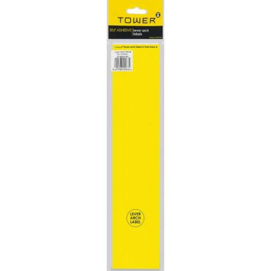 Tower Lever Arch Labels Yellow 20s