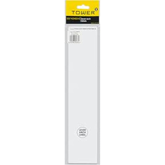 Tower Lever Arch Labels White 20s