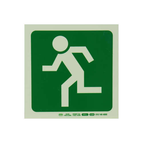 PHOTOLUMINESCENT SIGNS MAN RUNNING LEFT