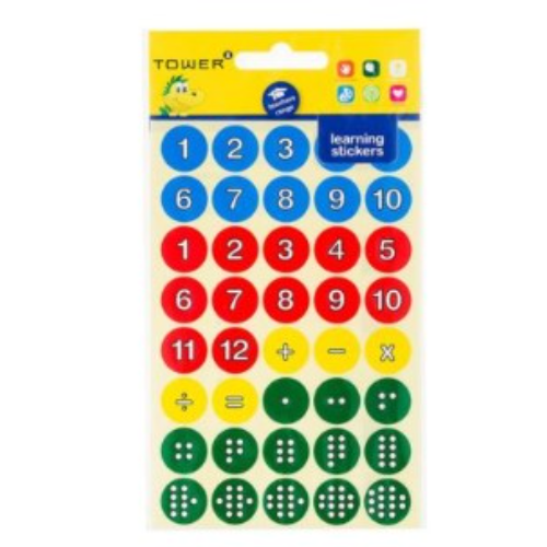 NUMBER STICKERS 3 SHEETS