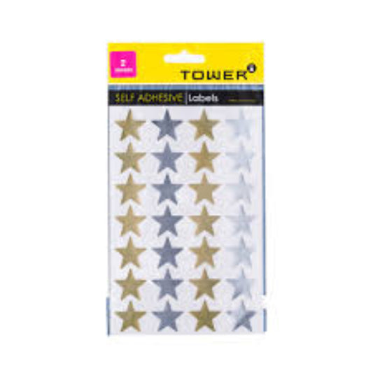 Large Stars Gold And Silver