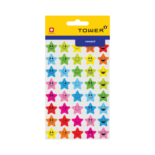 TOWER STARS WITH FACES 120LABELS