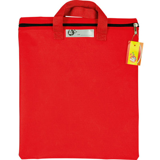 Trefoil Library Book Bag Red