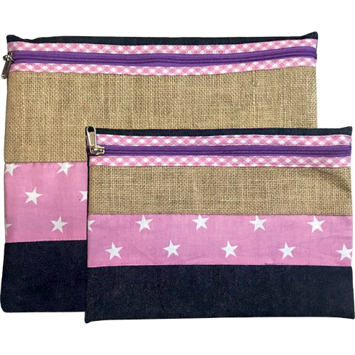 A4 ZIPPER BAG PINK