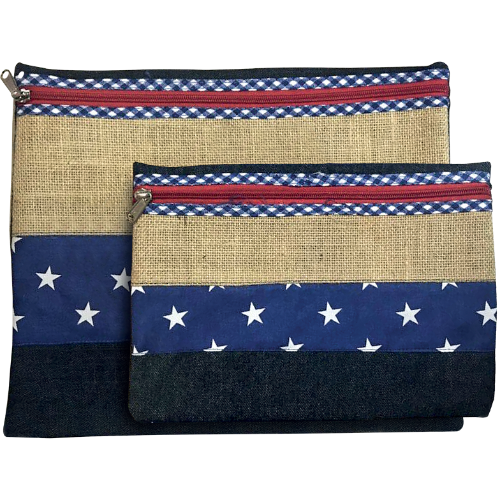 A5 ZIPPER BAG BLUE
