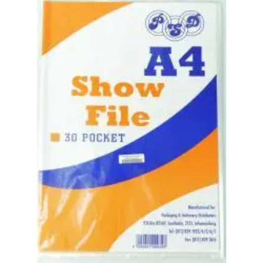 PSD A4 Flip File 30 Pocket
