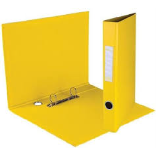 FILE 2 RING BINDER PVC YELLOW