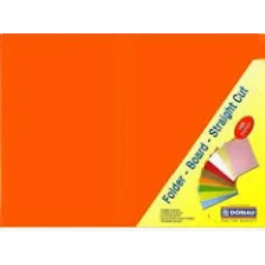 Foolscap Flat Folders 100s Orange