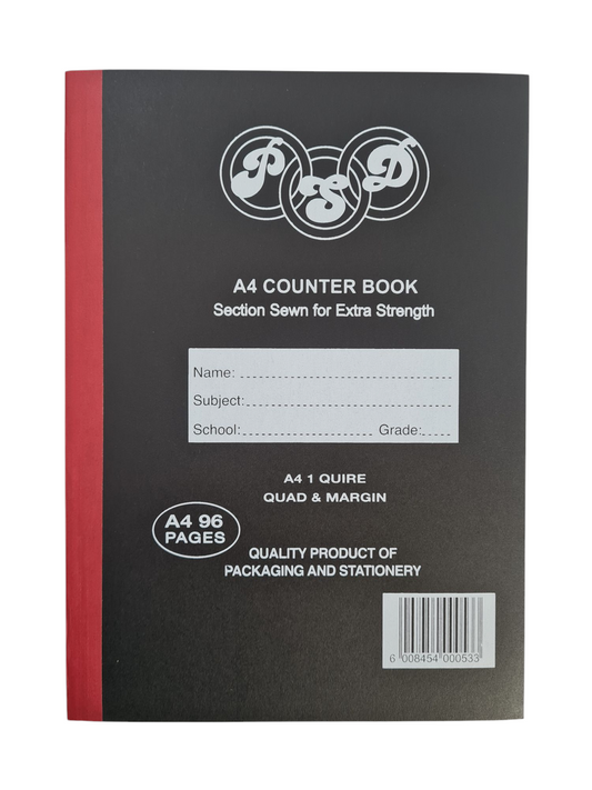 A4 96pg 1 QUIRE QUAD SCHOLAR