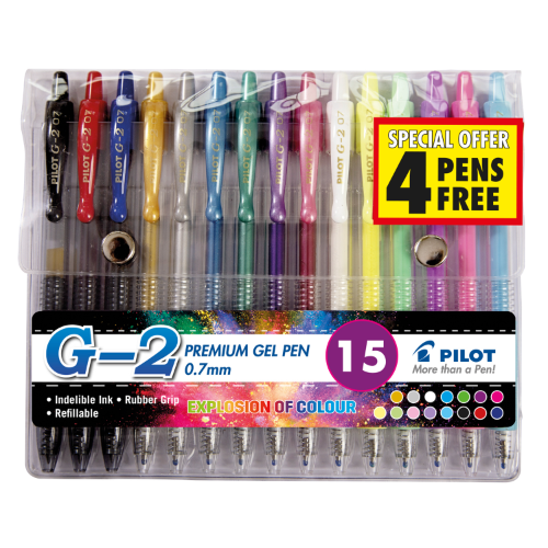 PILOT G2-7 ART PACK 15