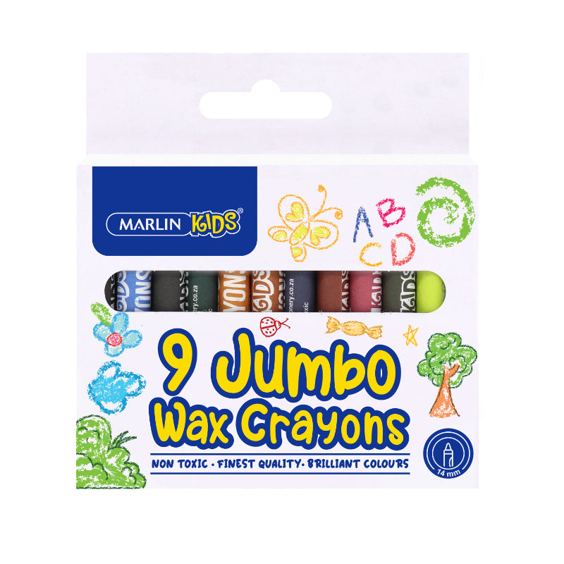 Marlin Kids Jumbo Wax Crayons 14Mm 9S