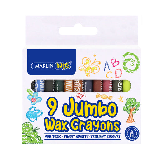 Marlin Kids Jumbo Wax Crayons 14Mm 9S