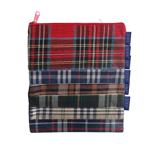 Marlin Tartan Pencil Bag 34Cm