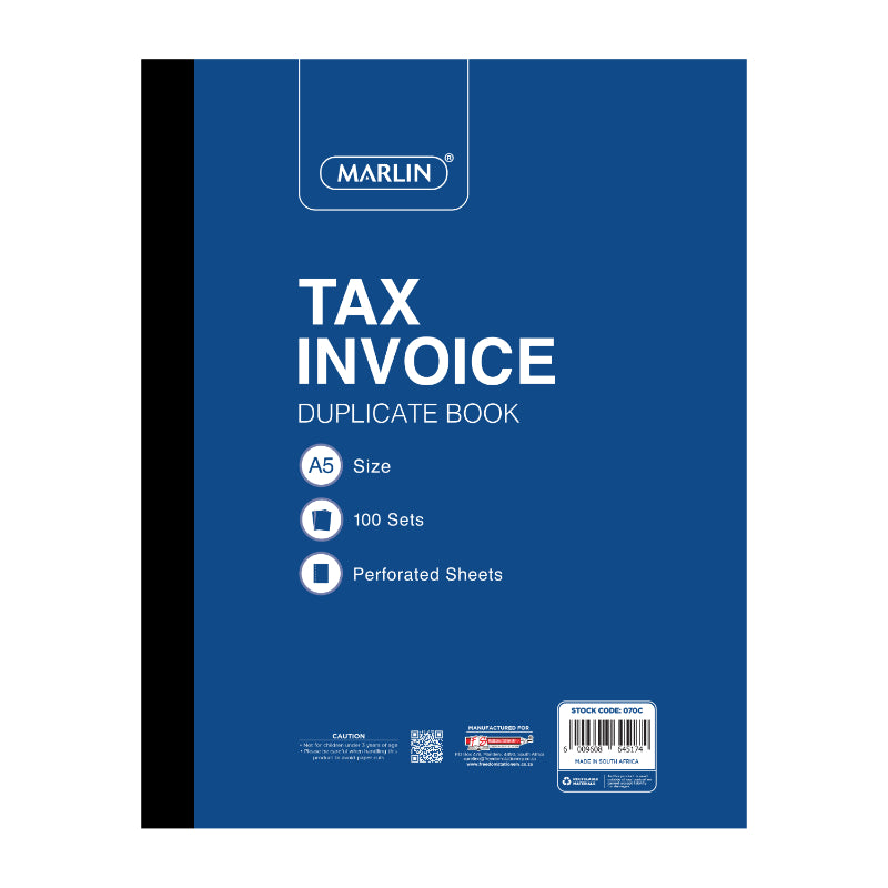 Carbon Book A5 Invoice Dup Marlin