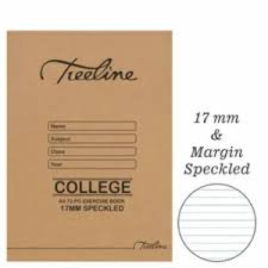 A4 72Pg Feint/Margin 17Mm Speckled Free